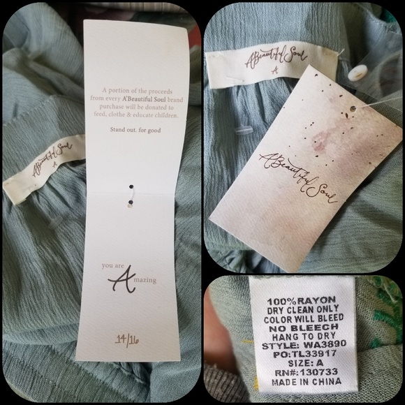 A Beautiful Soul Embroidered top PLUS SZ 14 16 - Picture 8 of 8